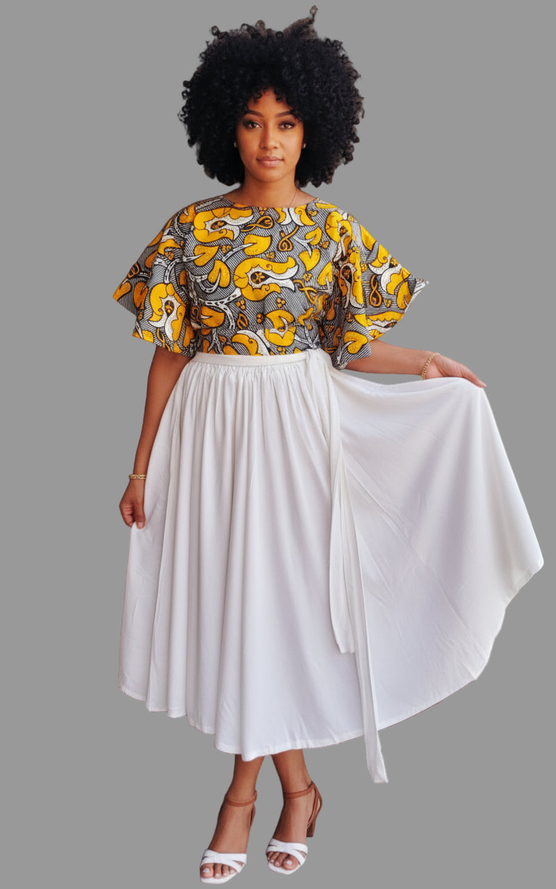 #93 MID LENGTH SKIRT - SOLID