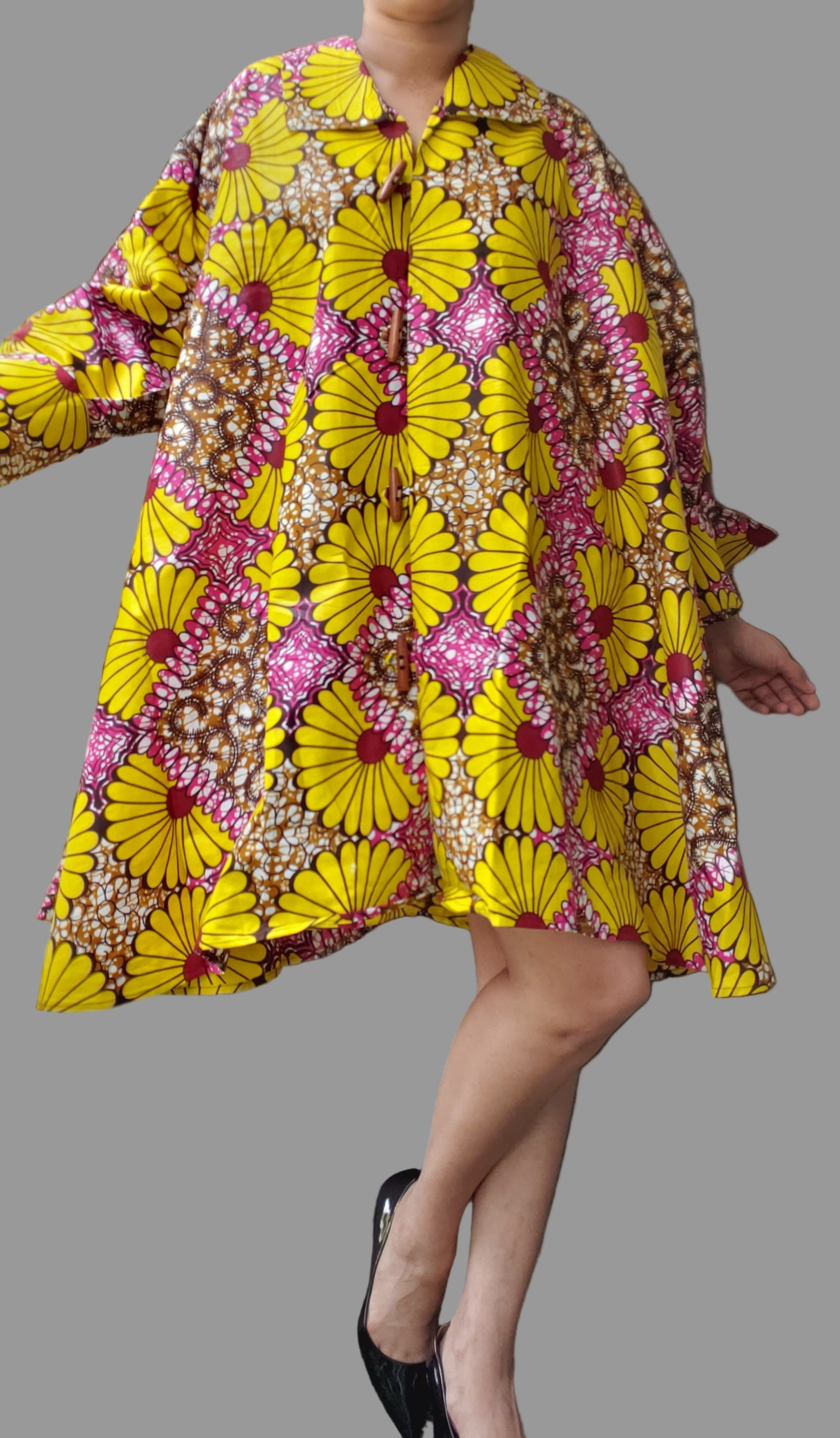 Cotton Swing Dress / Top 243-Yellow