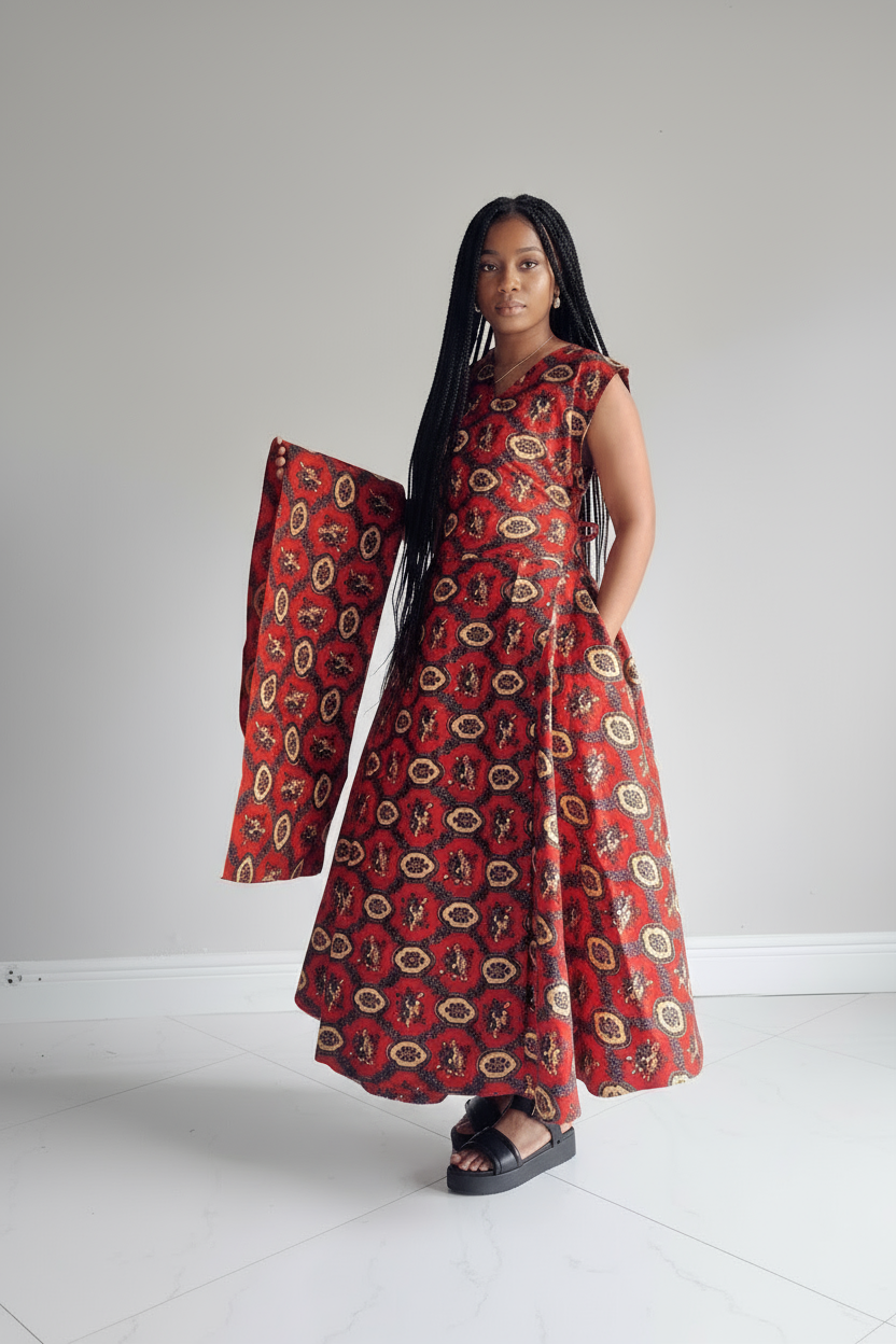 1045-Sleeveless Wrap Dress C