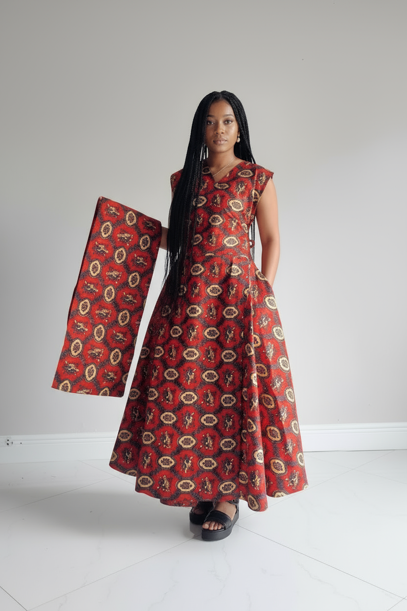 1045-Sleeveless Wrap Dress C