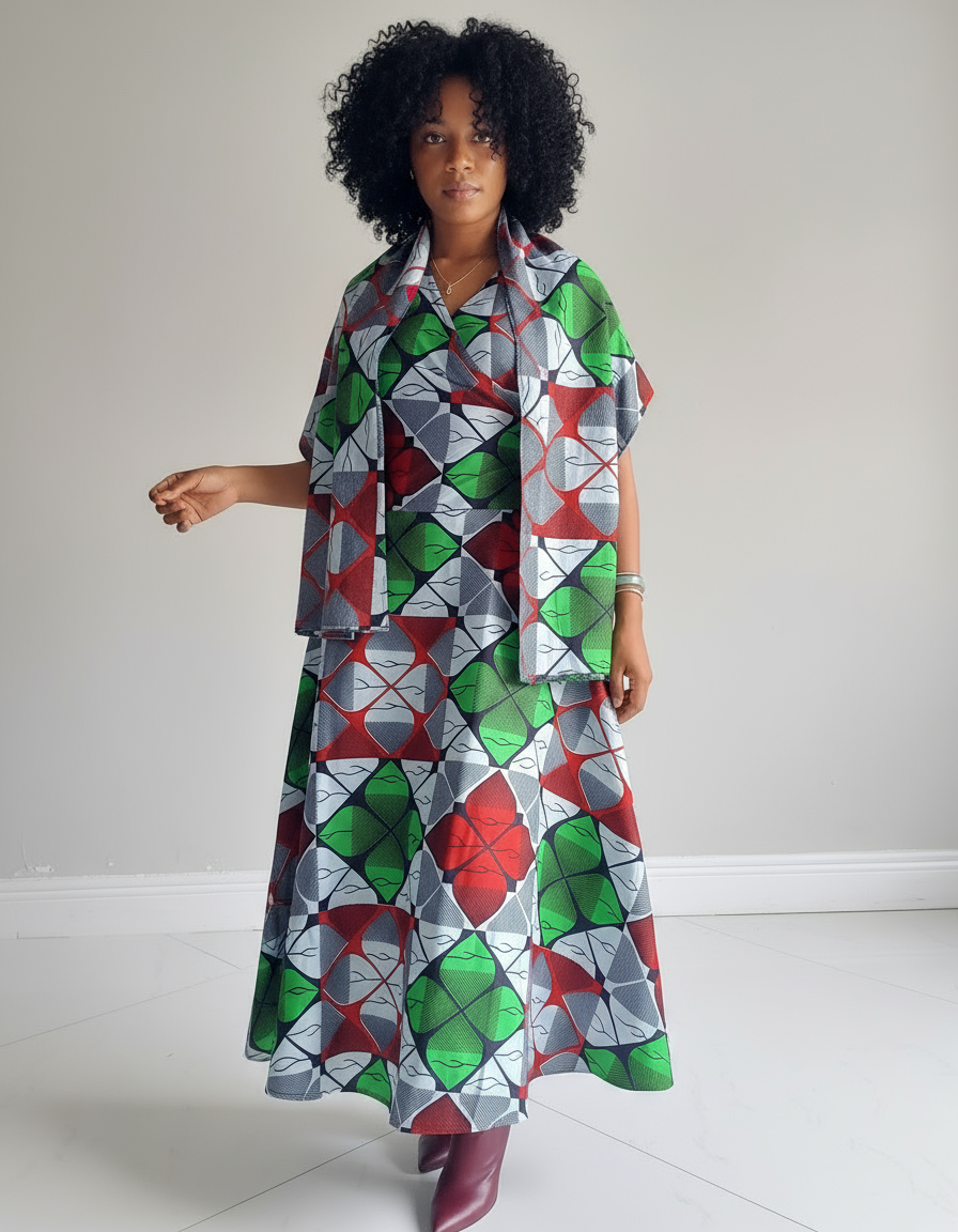 1045-Sleeveless Wrap Dress F