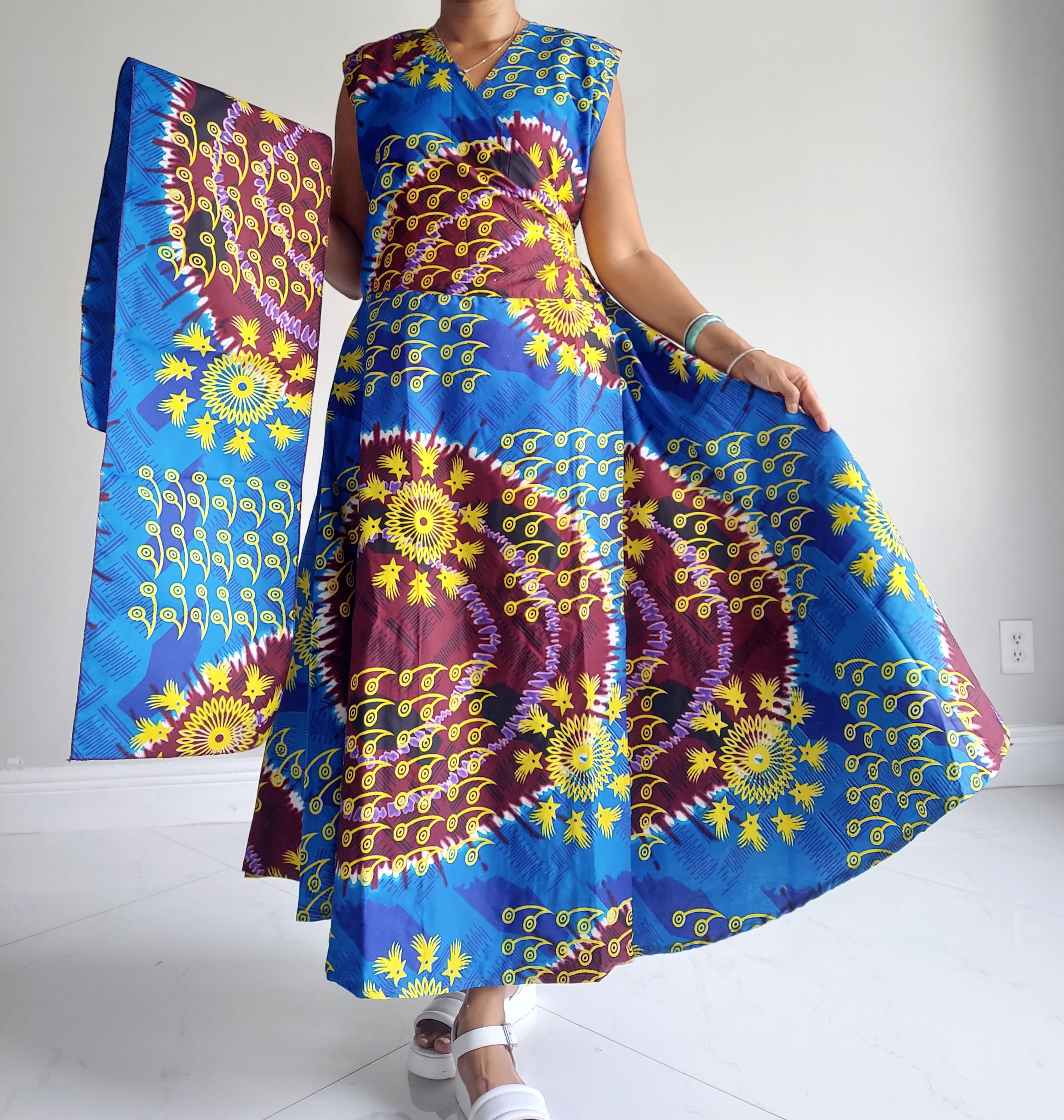 1045-Sleeveless Wrap Dress J