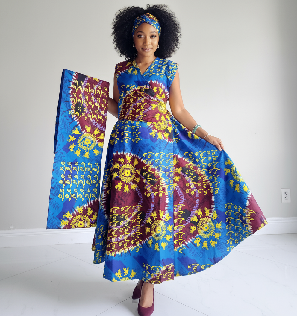 1045-Sleeveless Wrap Dress J