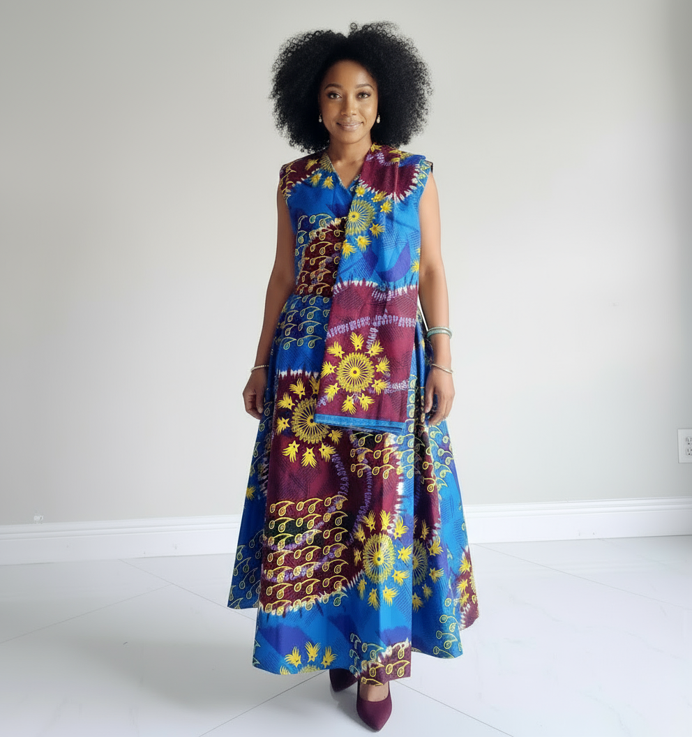 1045-Sleeveless Wrap Dress J