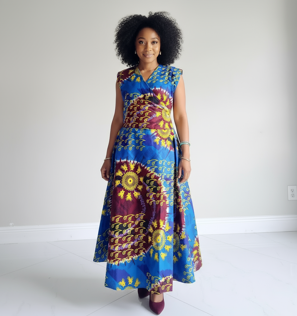 1045-Sleeveless Wrap Dress J