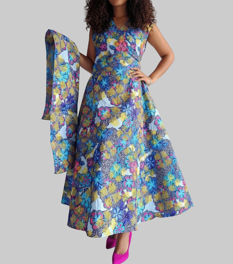 1045-Sleeveless Wrap Dress