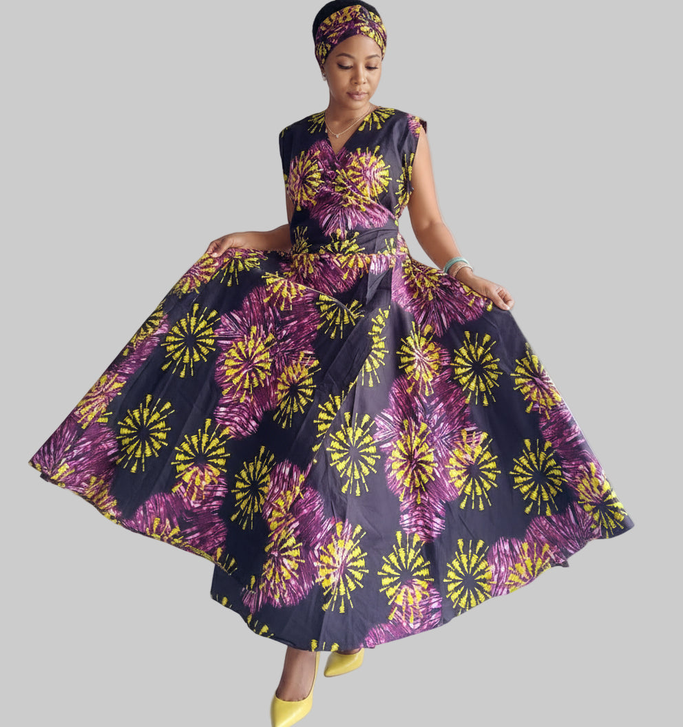 1045-Sleeveless Wrap Dress K