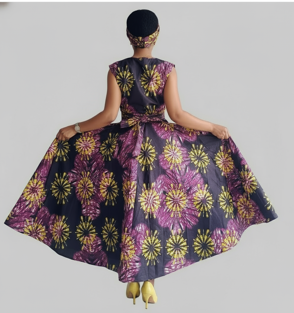 1045-Sleeveless Wrap Dress K