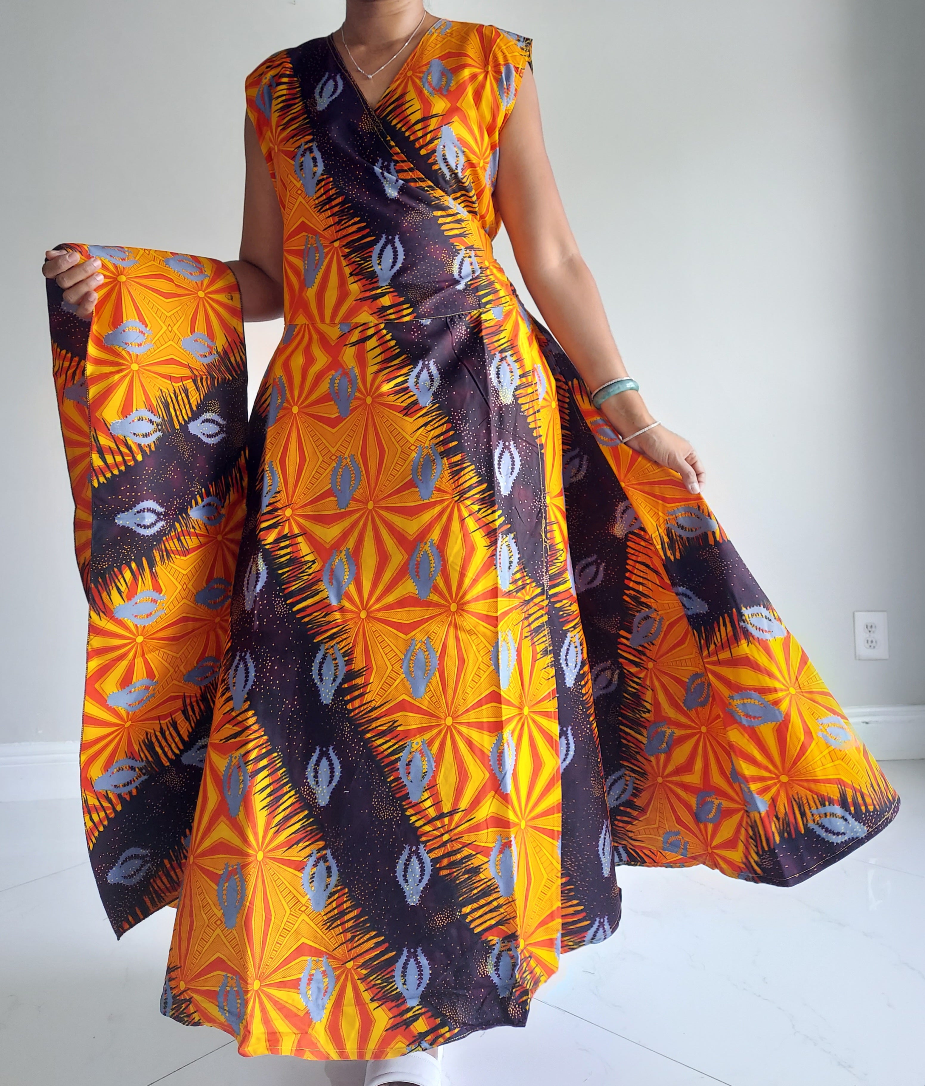 1045-Sleeveless Wrap Dress O