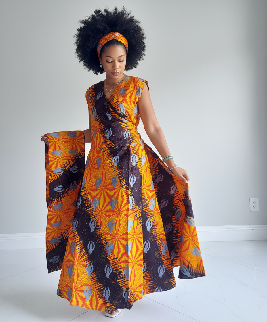 1045-Sleeveless Wrap Dress O