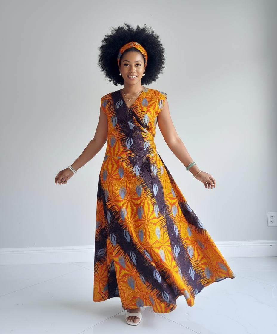 1045-Sleeveless Wrap Dress O