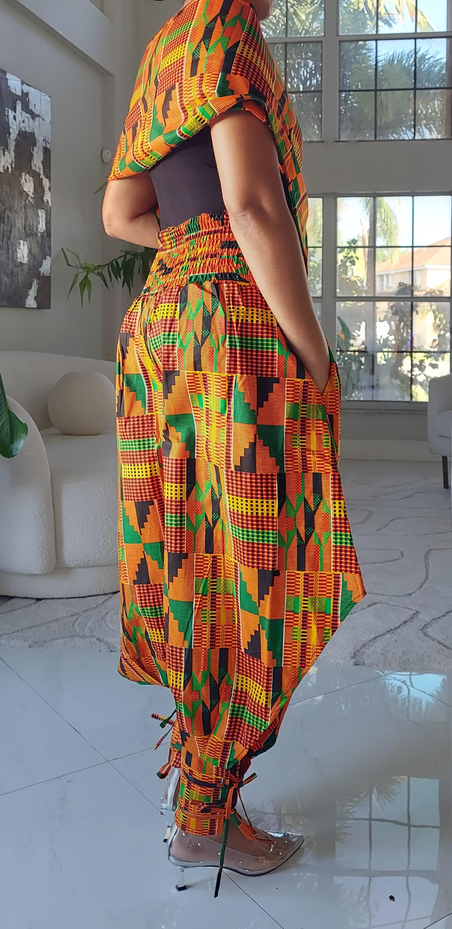 1203-29 Harem Pant & Wrap Blouse