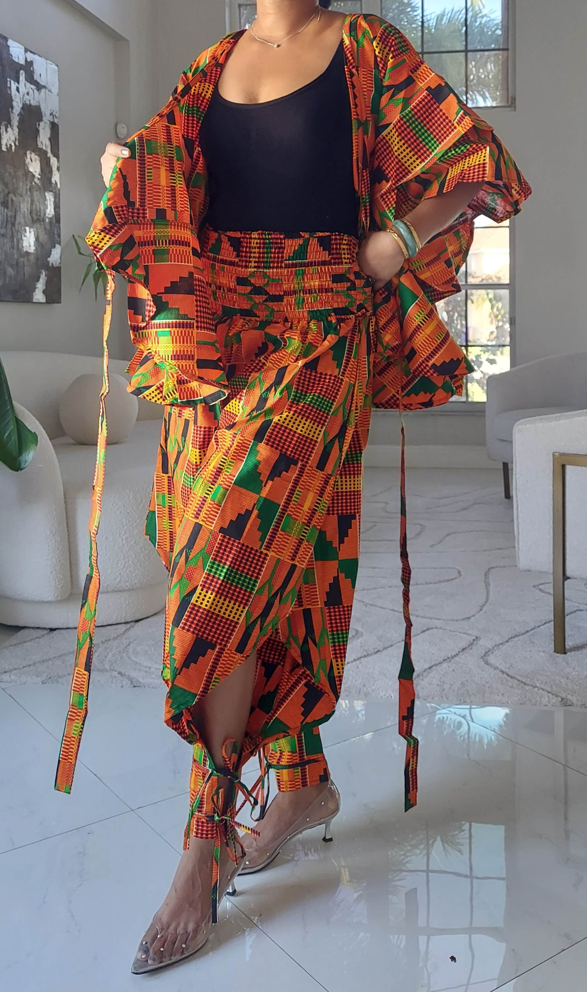 1203-29 Harem Pant & Wrap Blouse