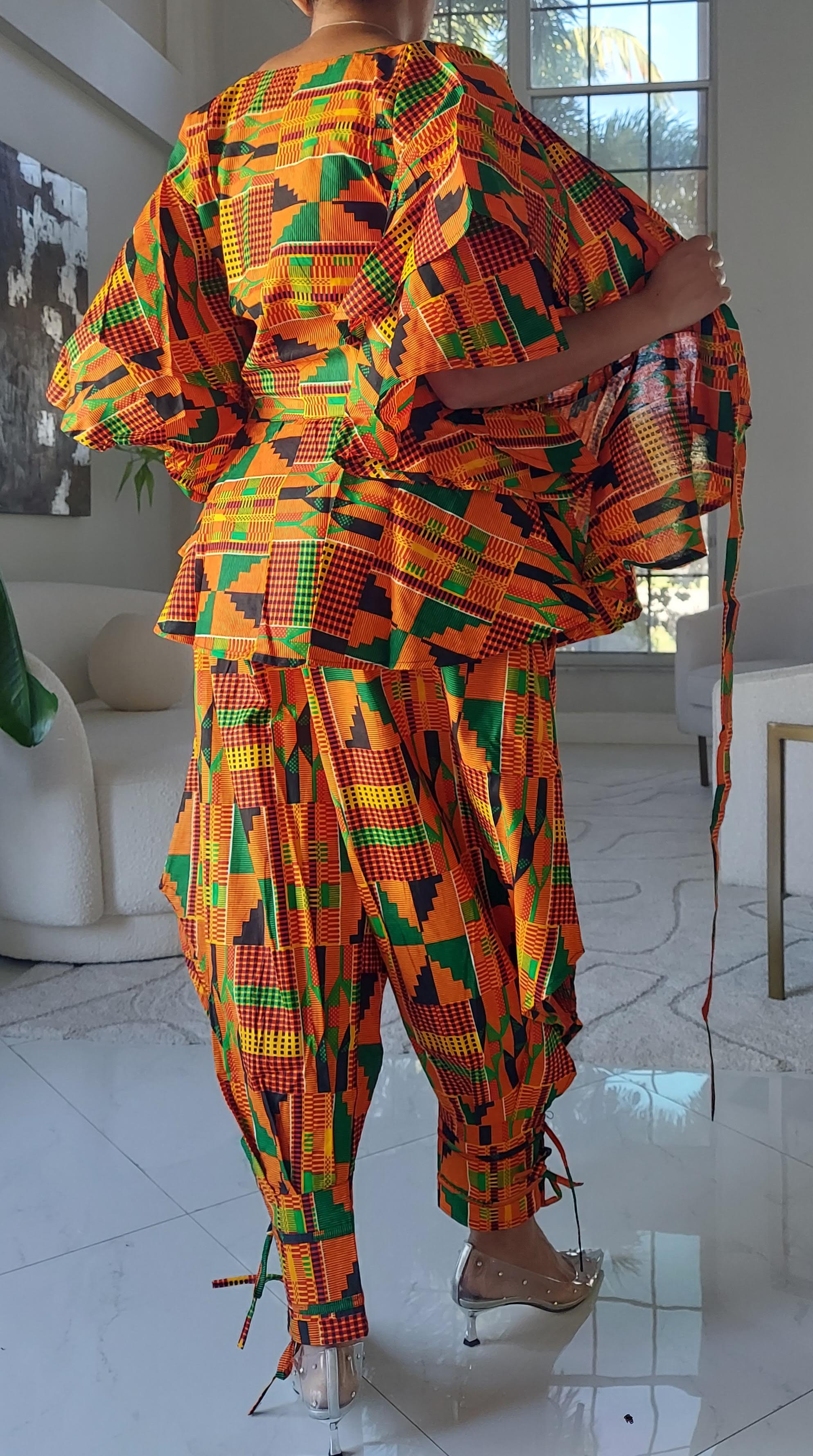 1203-29 Harem Pant & Wrap Blouse