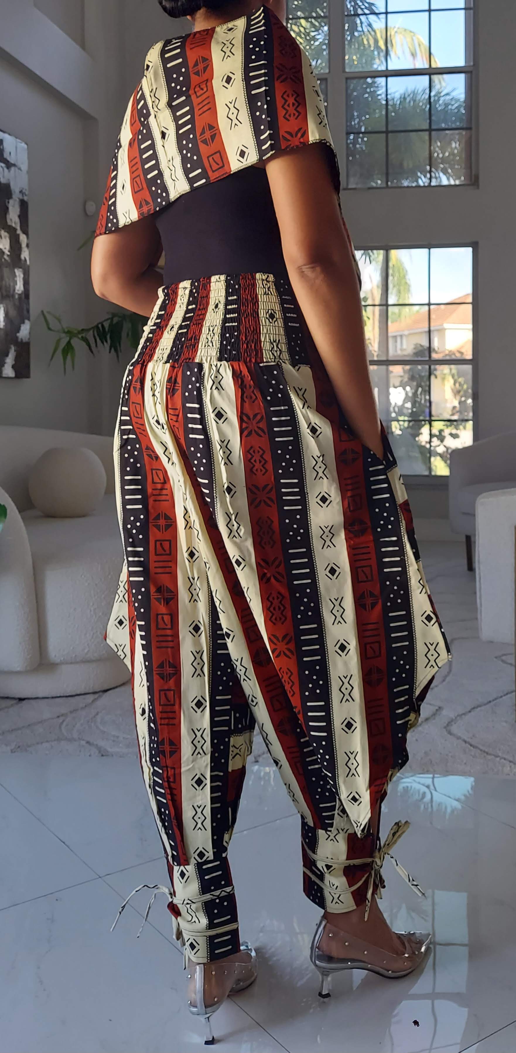 1203-29 Harem Pant & Wrap Blouse