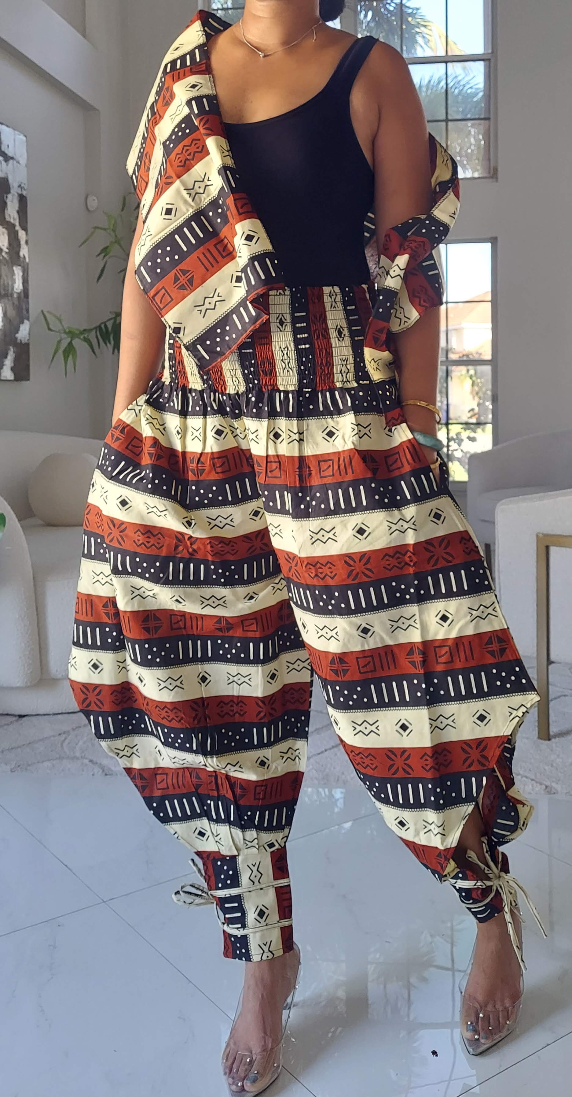 1203-29 Harem Pant & Wrap Blouse