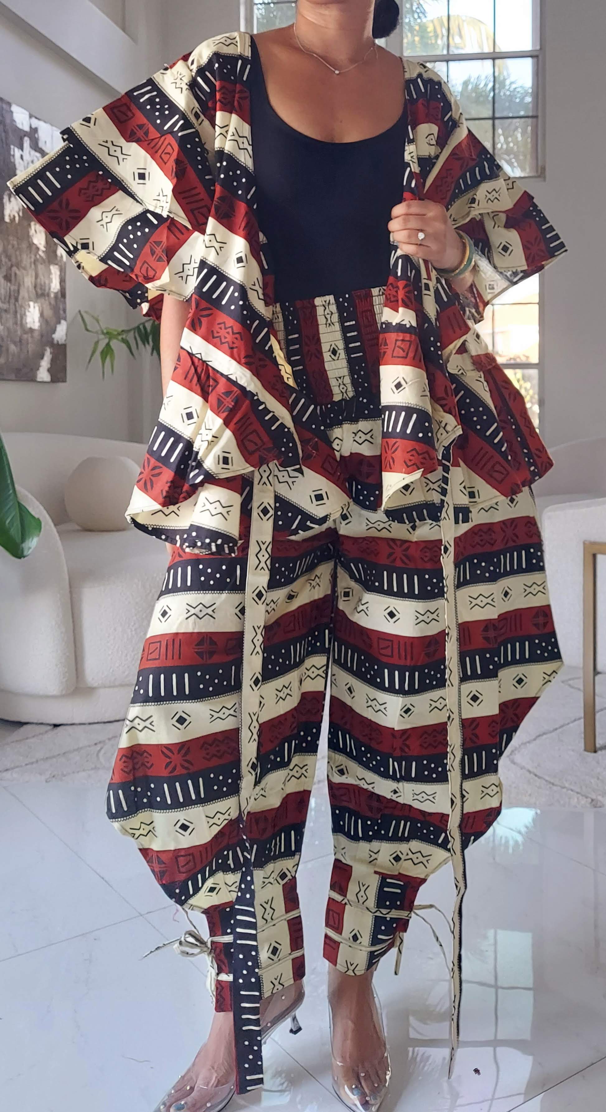 1203-29 Harem Pant & Wrap Blouse