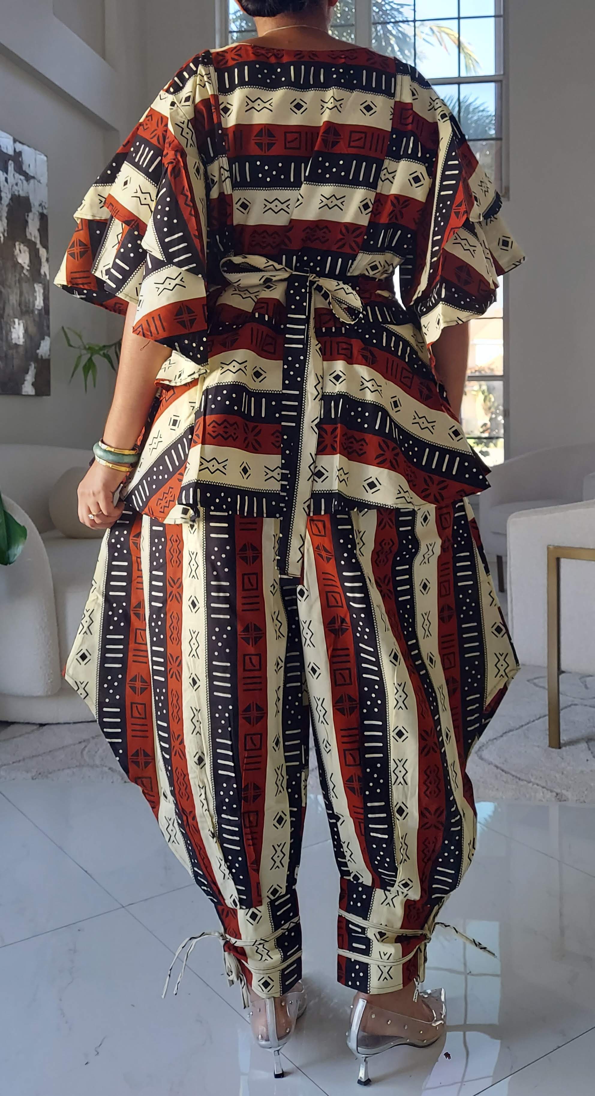 1203-29 Harem Pant & Wrap Blouse