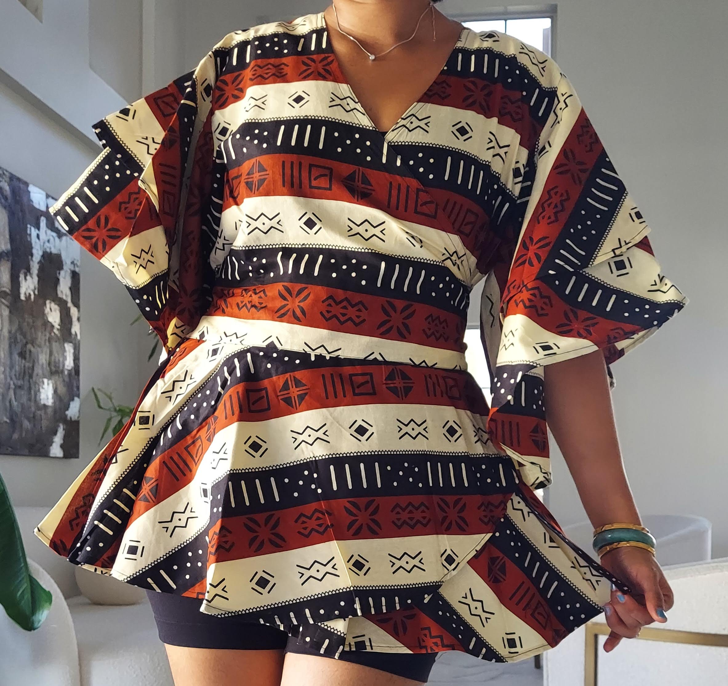 1203-29 Harem Pant & Wrap Blouse