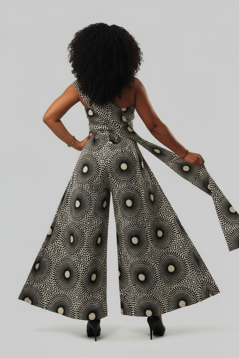 Infinity Palazzo / Romper / Jumpsuit - 901 White/Black