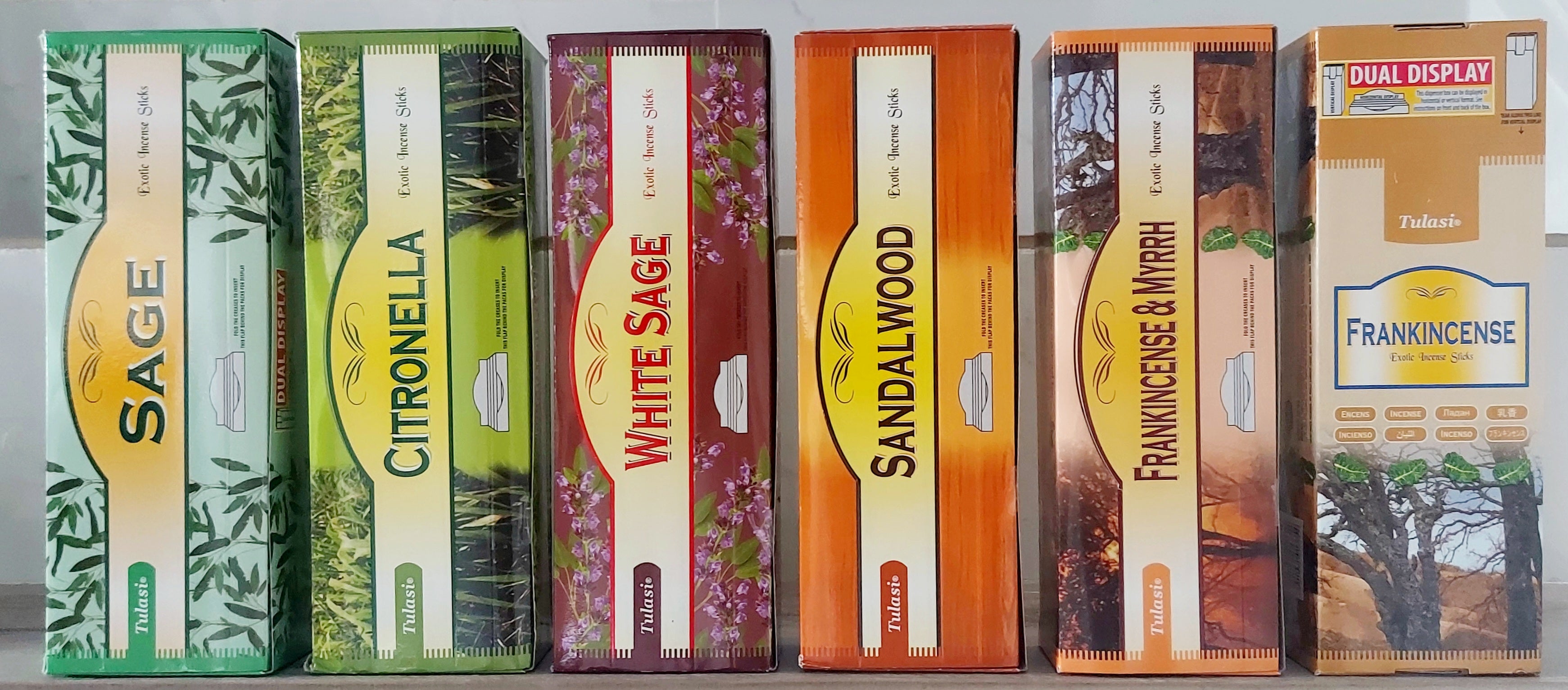 Tulasi Exotic Incense 20 Sticks Hex Box (6pk)