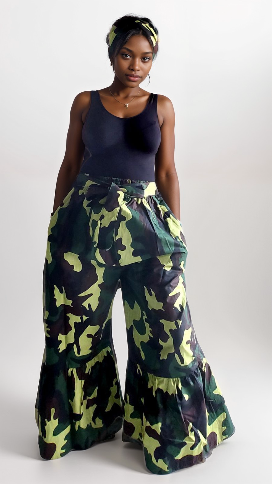 7684 Woman Pant & Blouse Set Print 340A