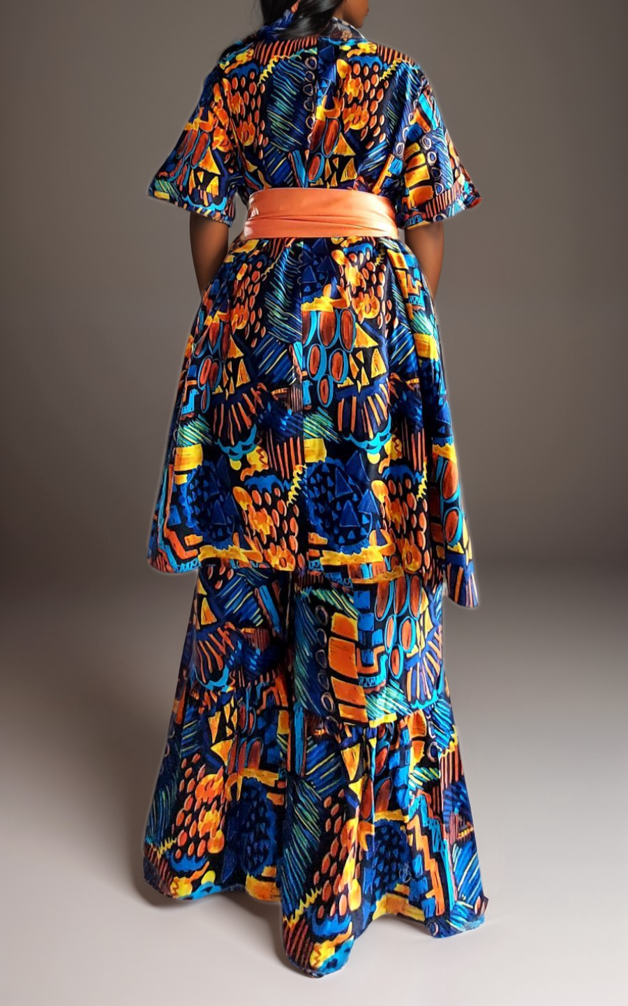 7684 Woman Pant & Blouse Set Print 643