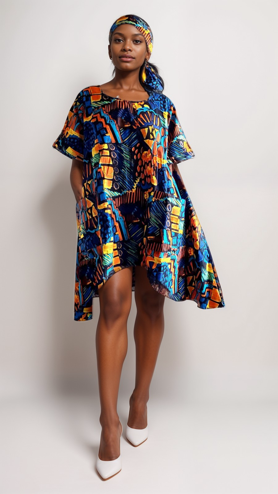 7684 Woman Pant & Blouse Set Print 643