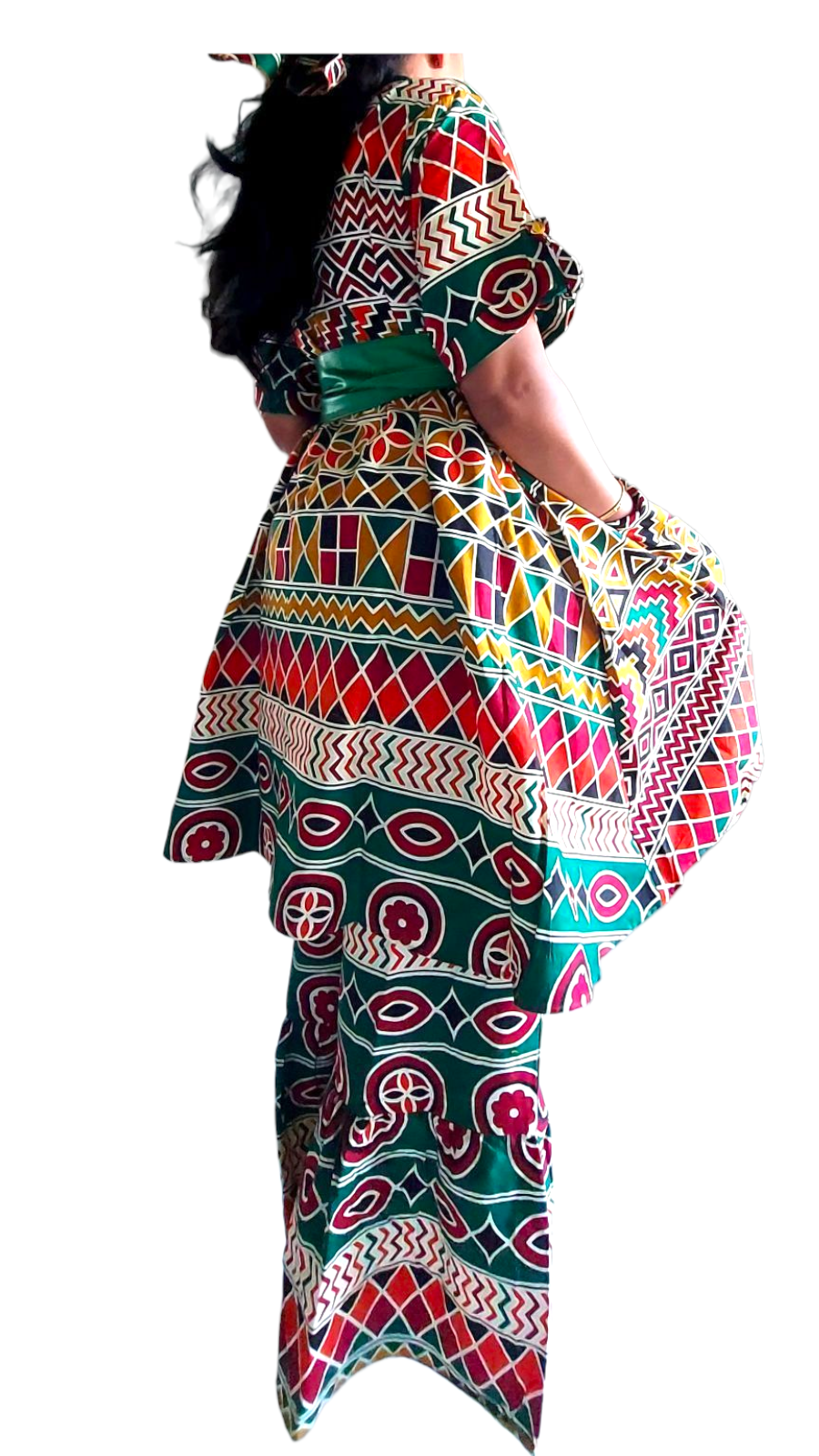 7684 Woman Pant & Blouse Set Print 644