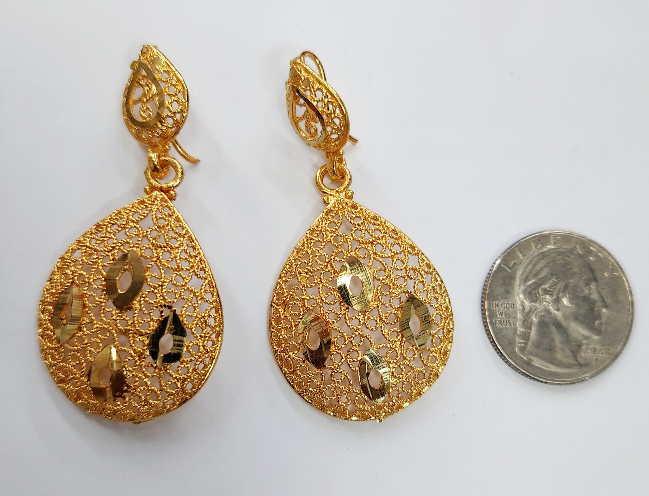 Gold Droplet Earrings A