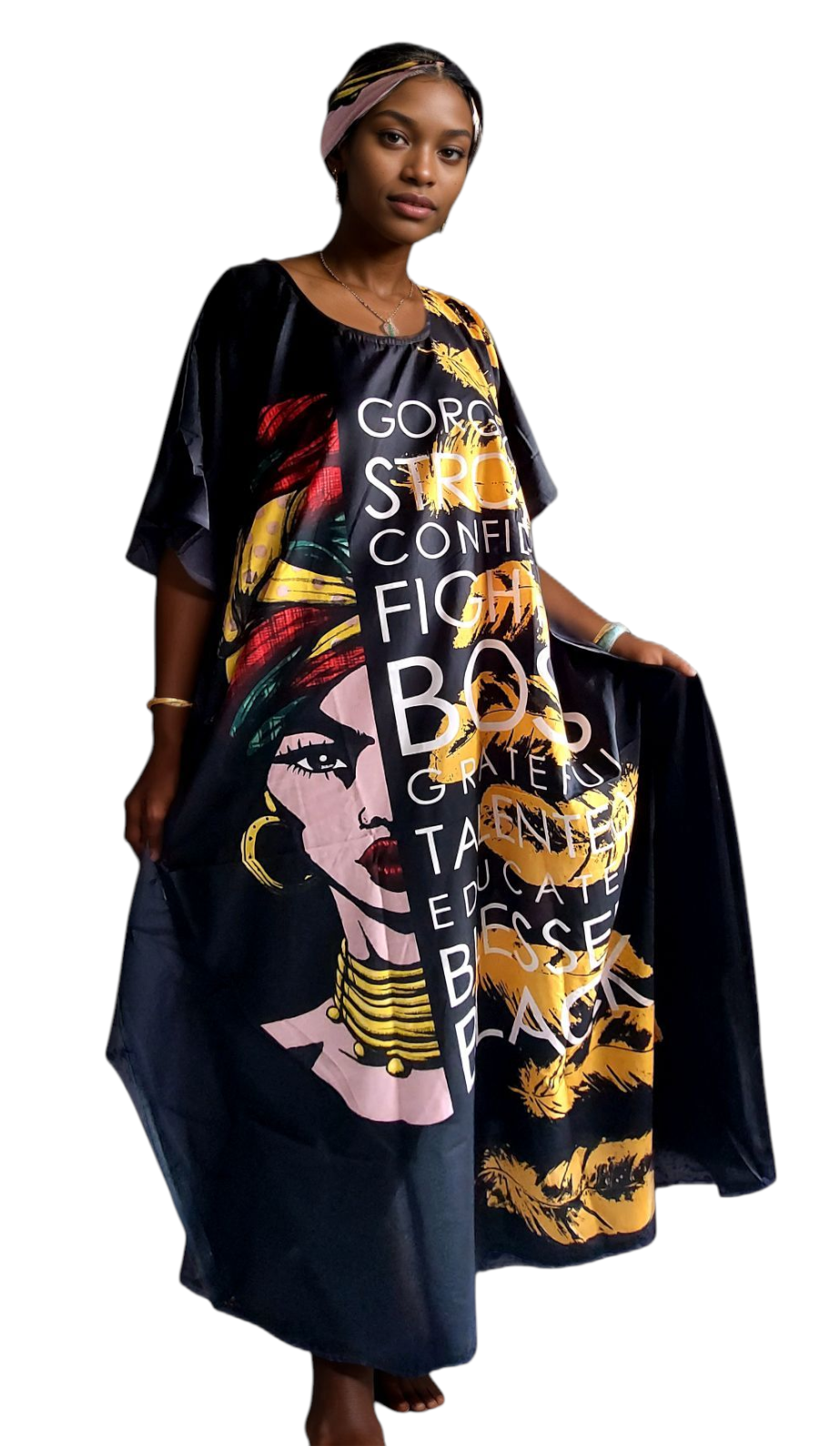 Poly Kaftan Dress -1378