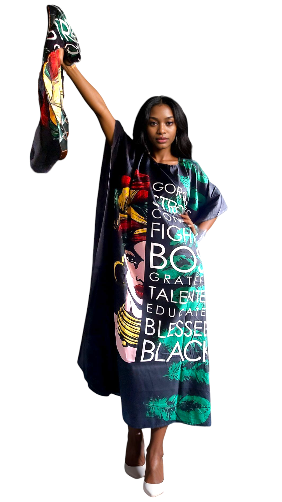 Poly Kaftan Dress -1378