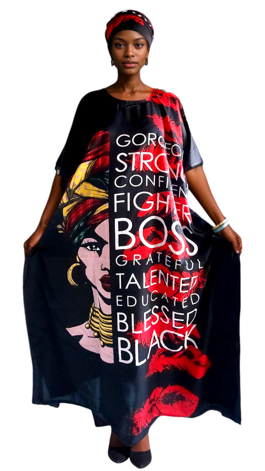 Poly Kaftan Dress -1378