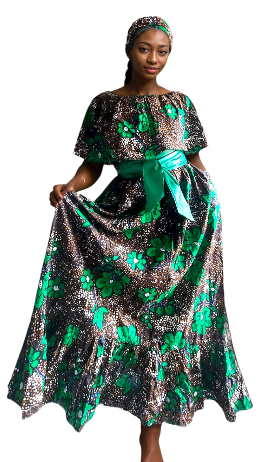 Maxi Frill Dress D048-3