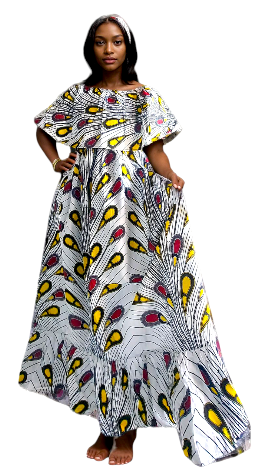 Maxi Frill Dress D048-1