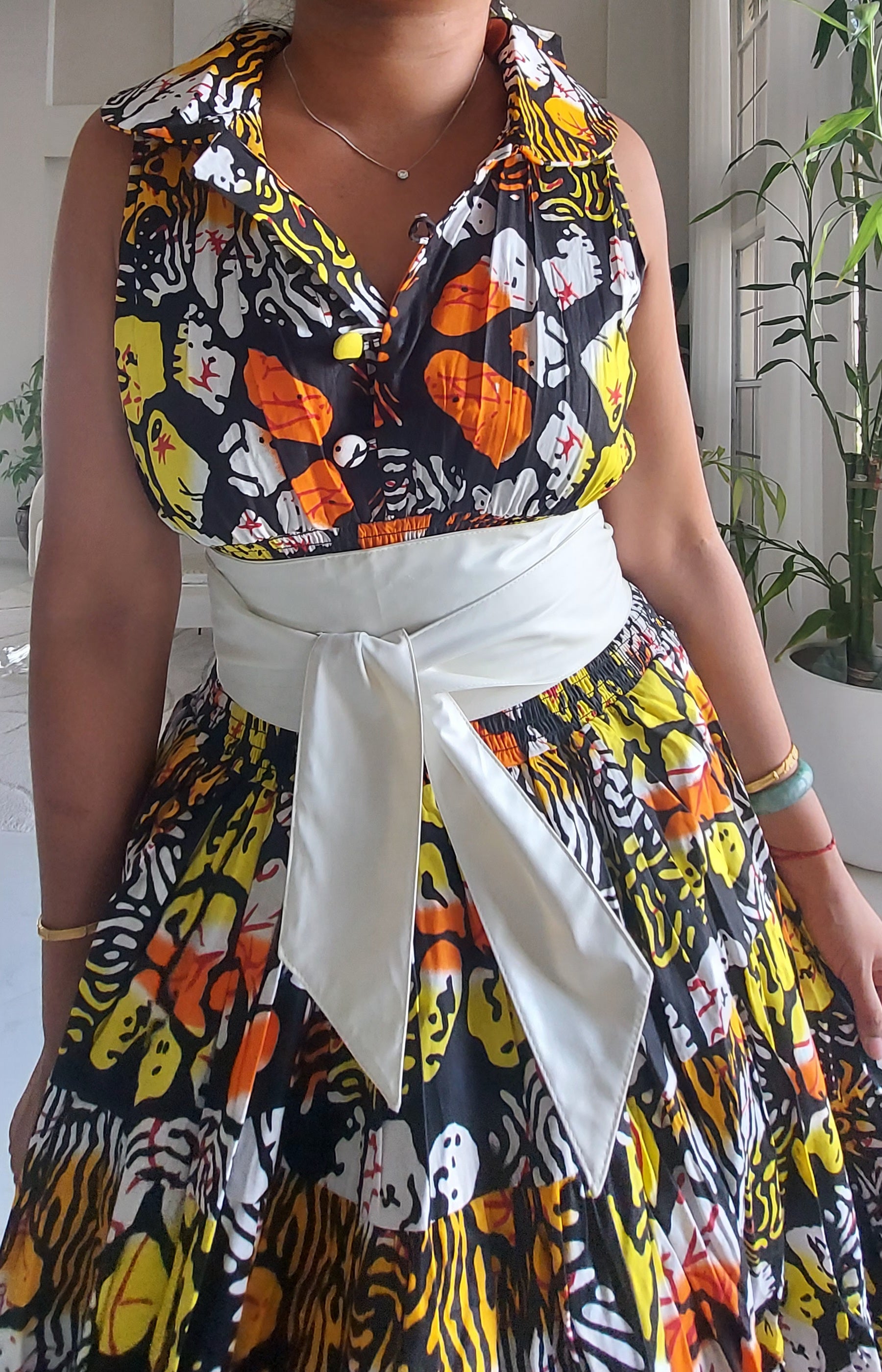 Middi Halter Smock Dress - kVC24-4