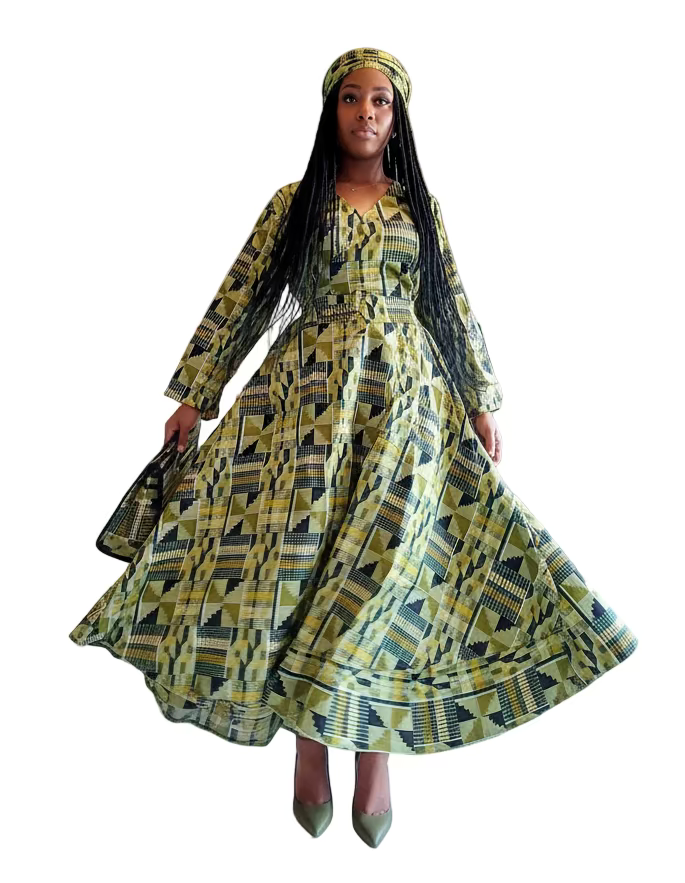 3pcs Set Maxi Skirt Pocketbook wrap Dress 2167 F