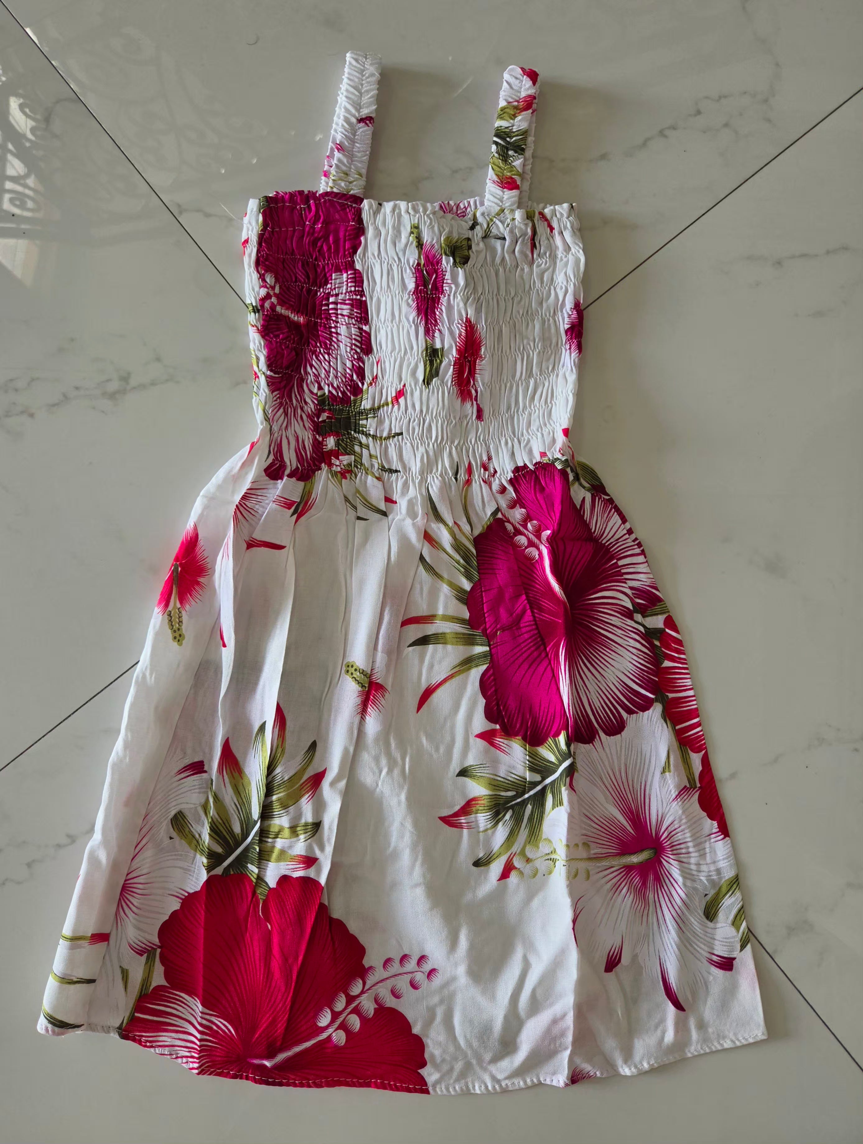 Kids/ Girls Hawaiian Floral Dress -  KRN112 Light (Pack of 6,12)