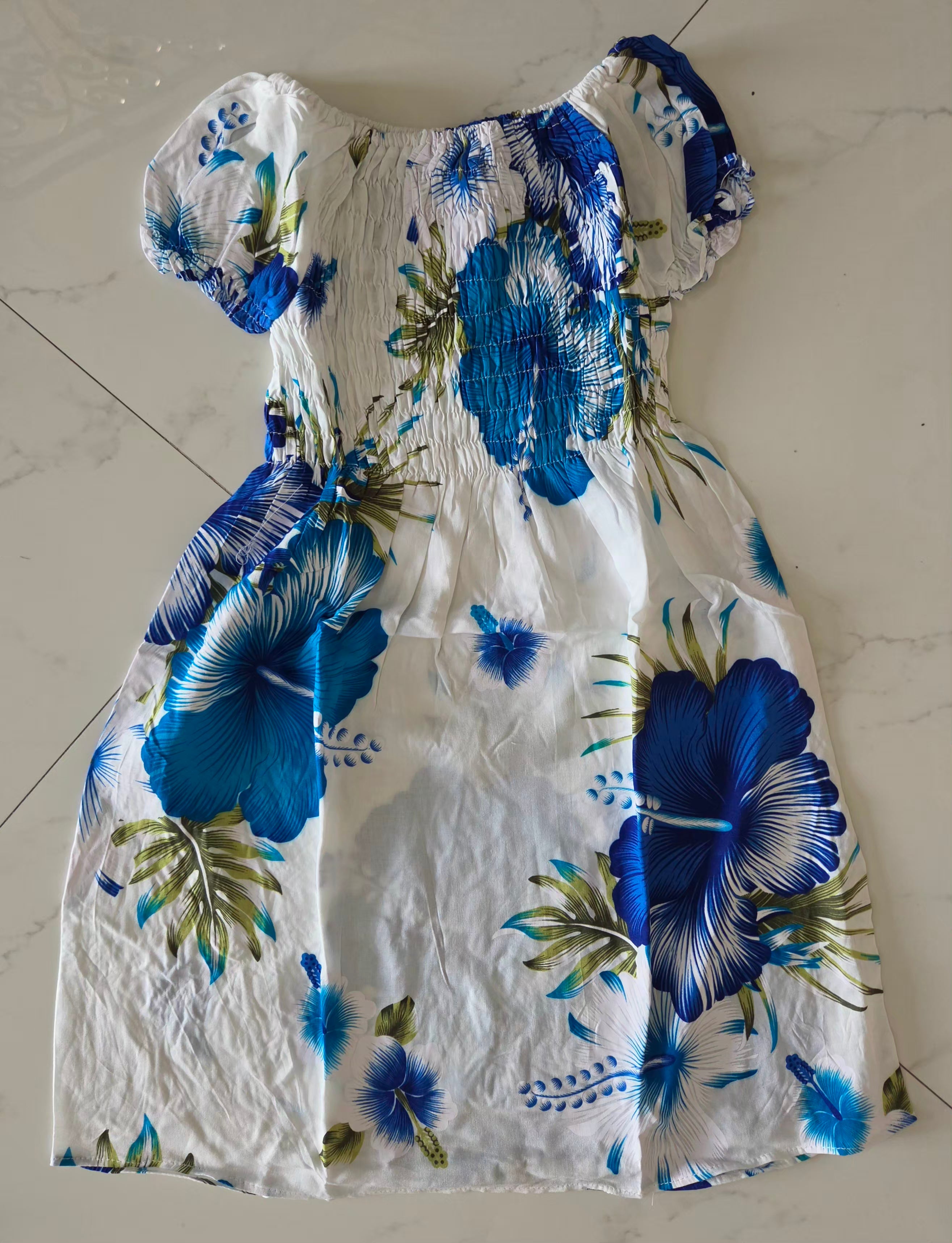Kids/ Girls Hawaiian Floral Dress - KRN111  Light (Pack of 6,12)