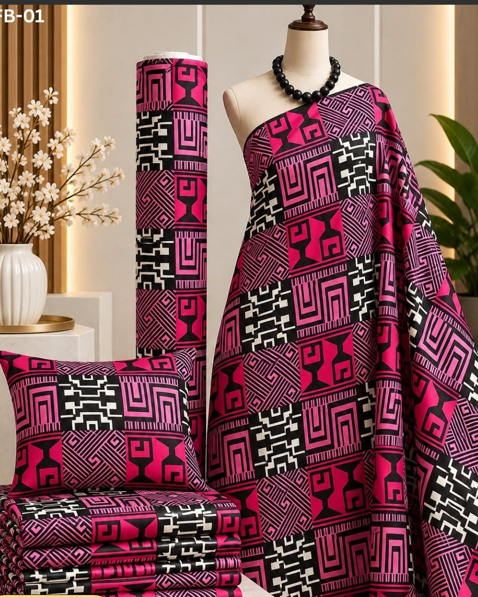 Raw Fabric 6 Yards African Cotton Ankara Print F29