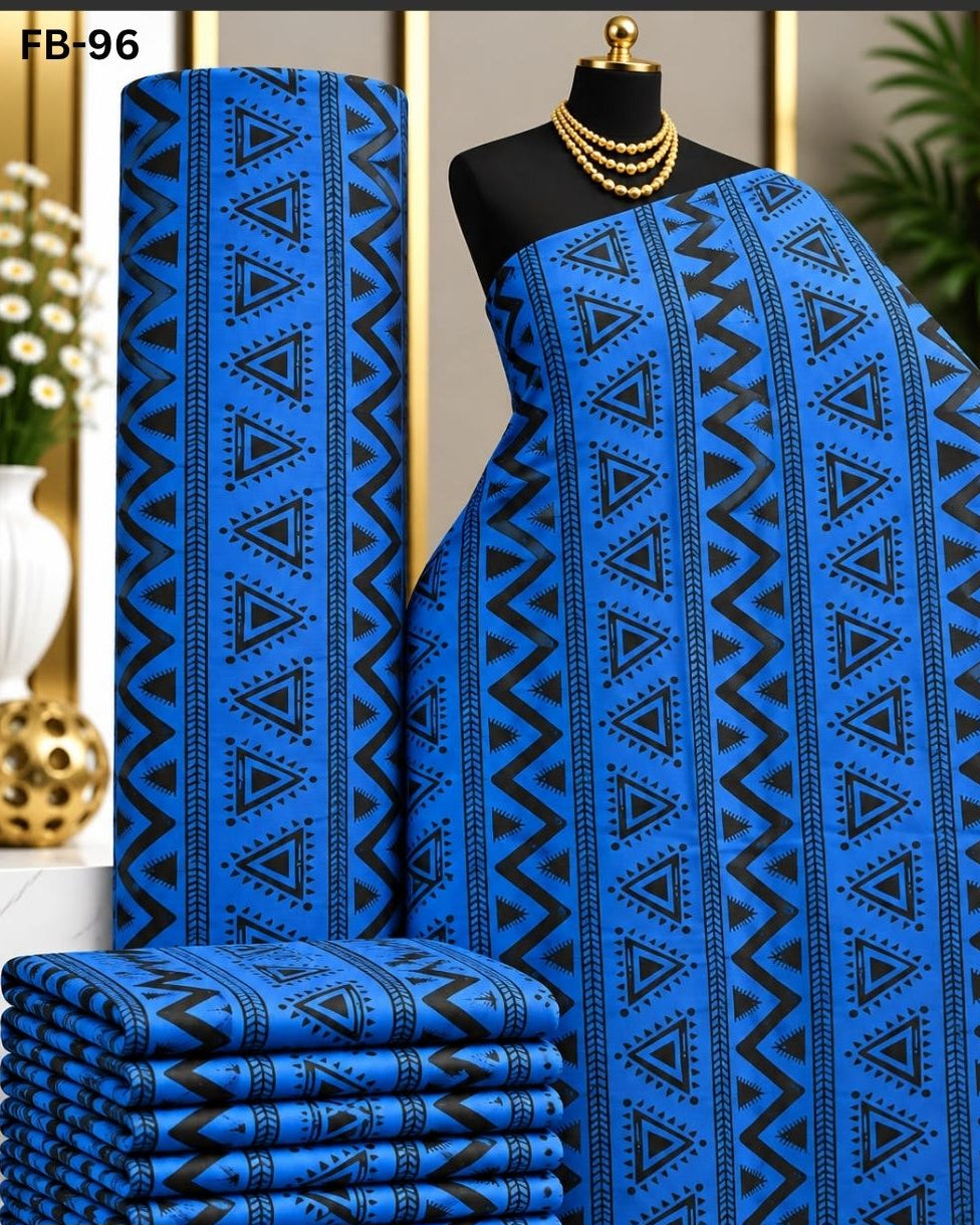Raw Fabric 6 Yards African Cotton Ankara Print F36