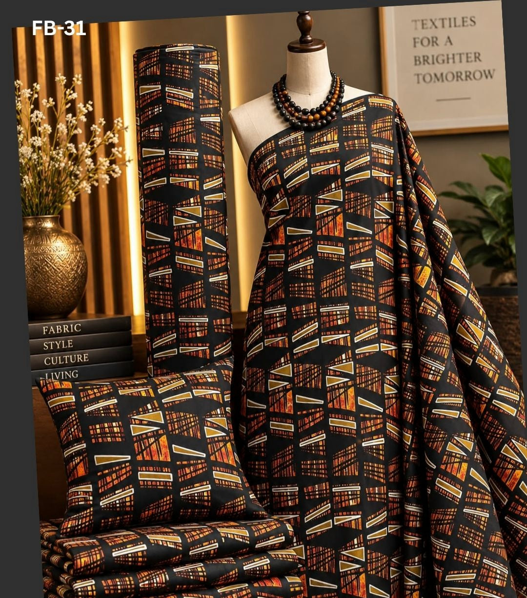 Raw Fabric/ 6 Yards / African Print - 7