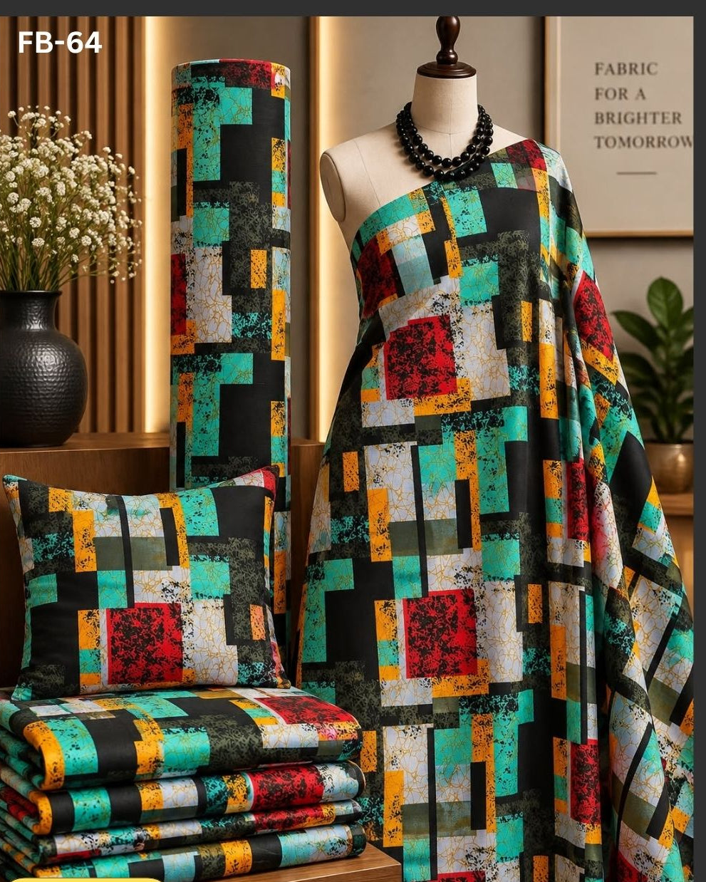 Raw Fabric 6 Yards African Cotton Ankara Print F31