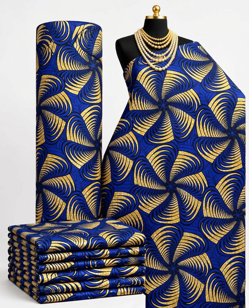 Raw Fabric 6 Yards African Cotton Ankara Print F50