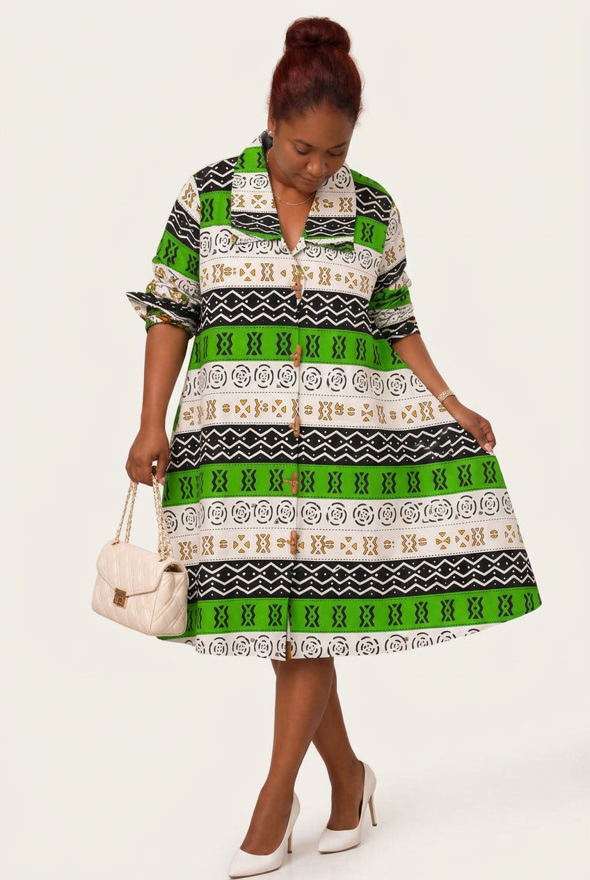 Cotton Swing Dress / Top Ankara Print - DRS029 P2