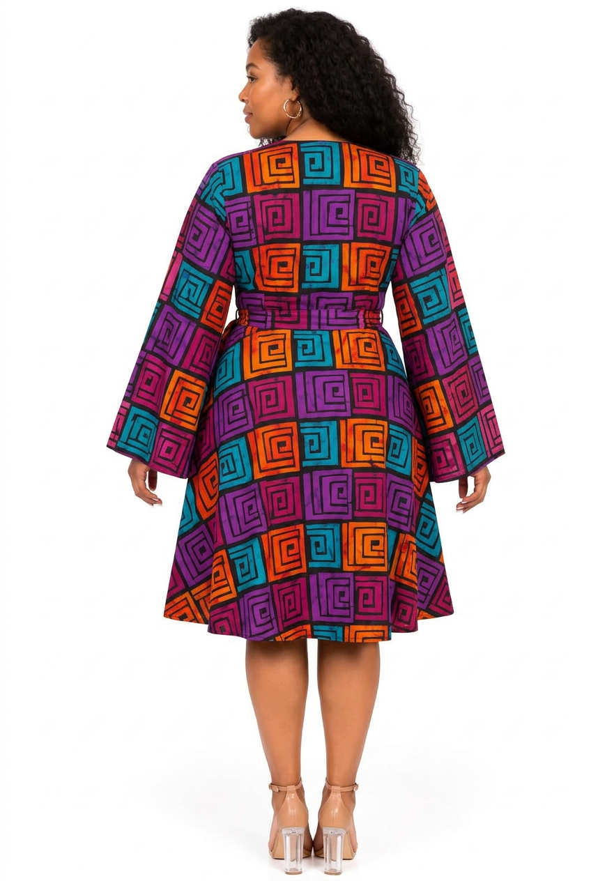 Mid Length Wrap Dress  1370 D