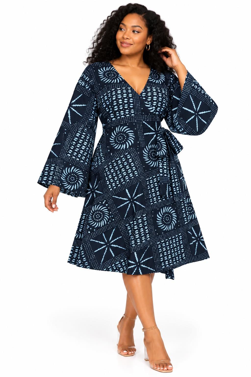 Mid Length Wrap Dress  1370 B