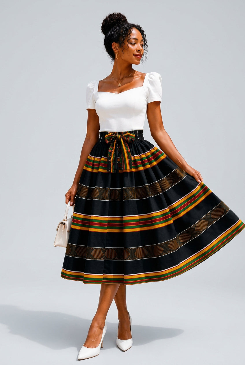 Mid Length Flare Skirt 1312 P19