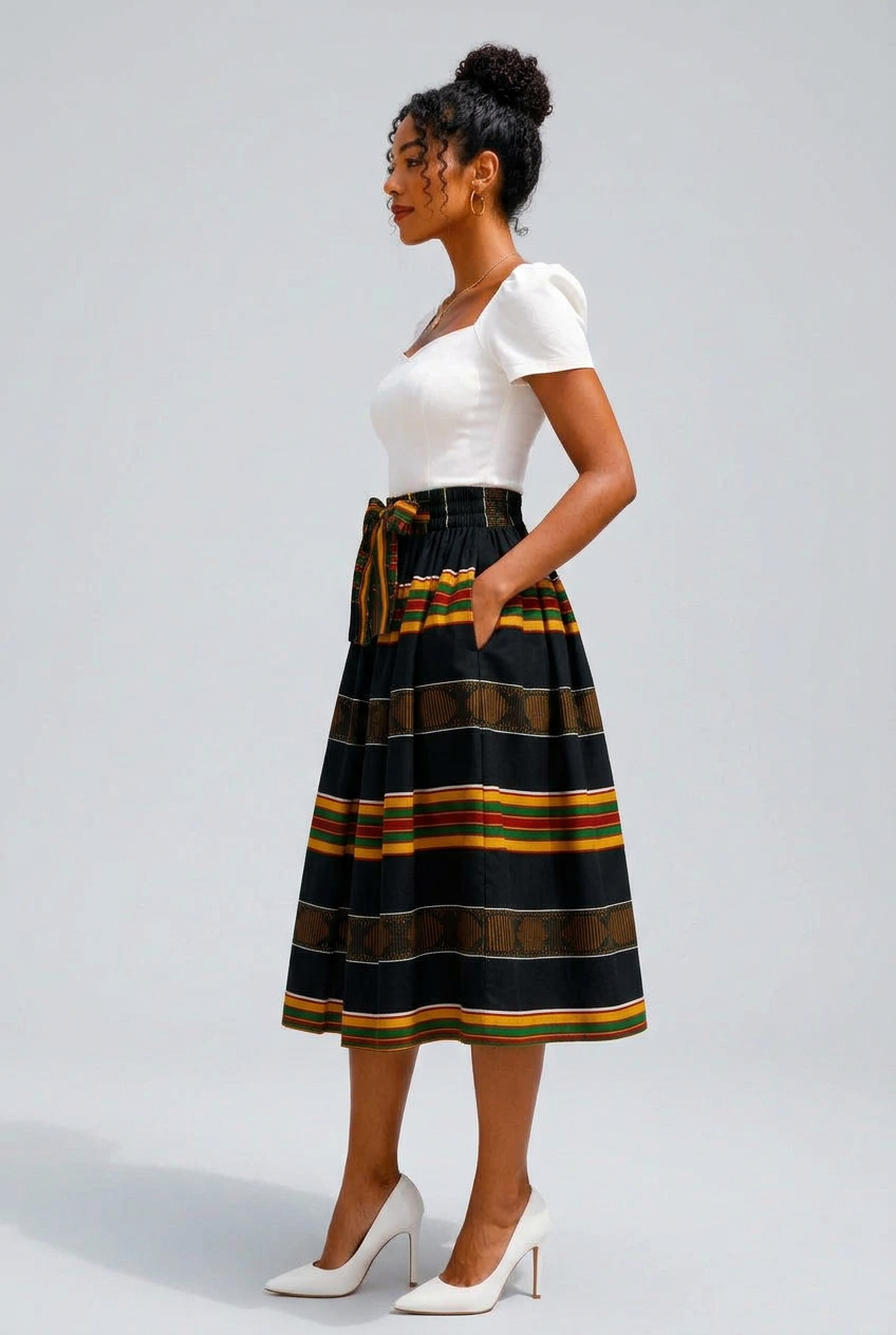 Mid Length Flare Skirt 1312 P19
