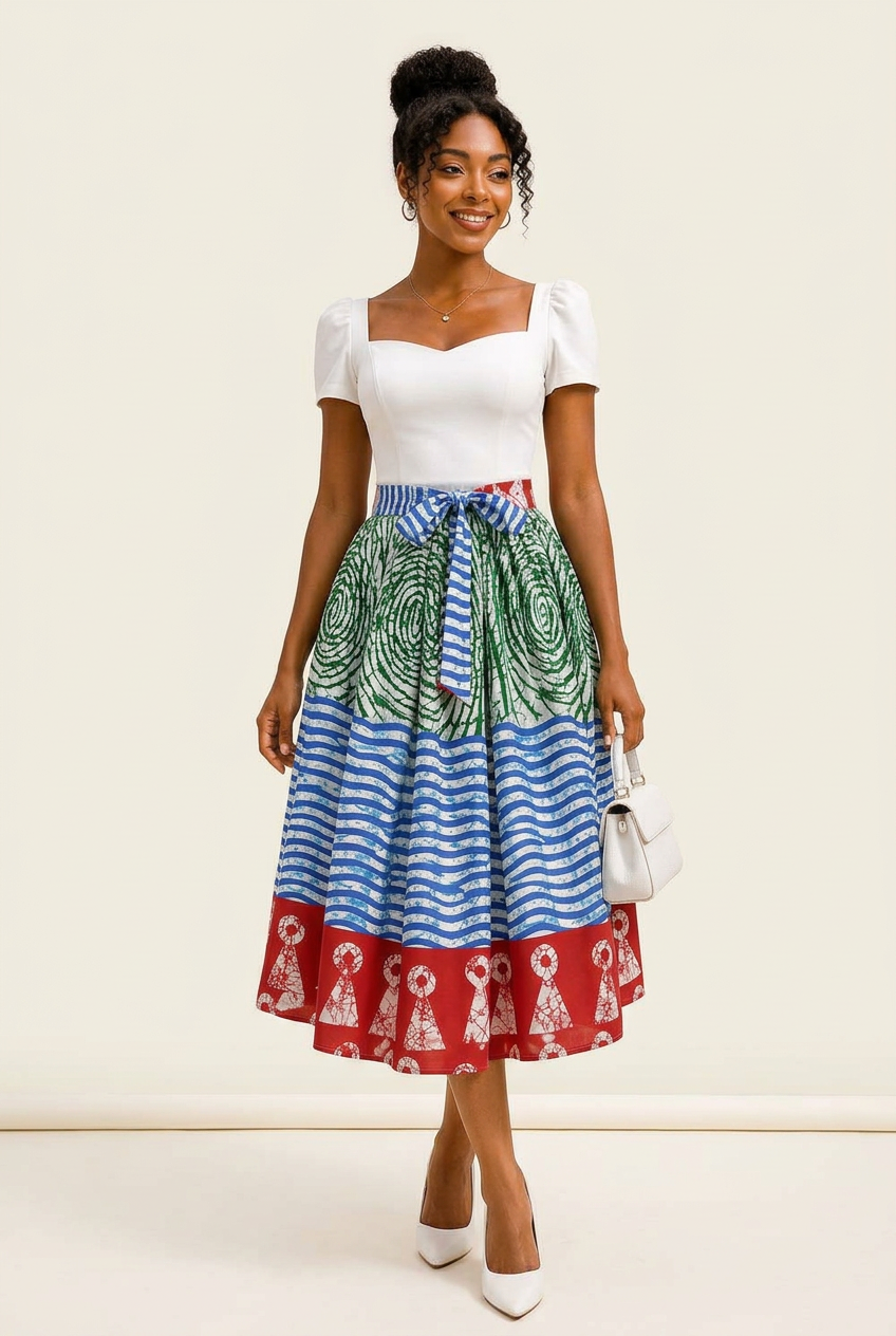 Mid Length Flare Skirt 1312 P3